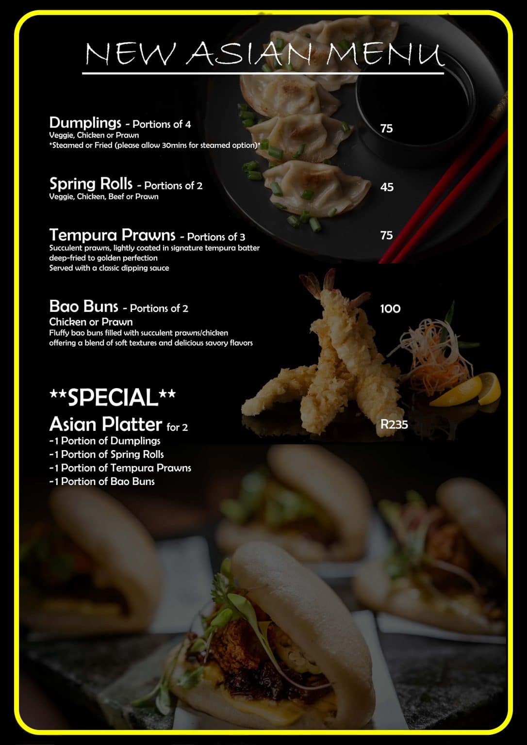 Menus - Sessions